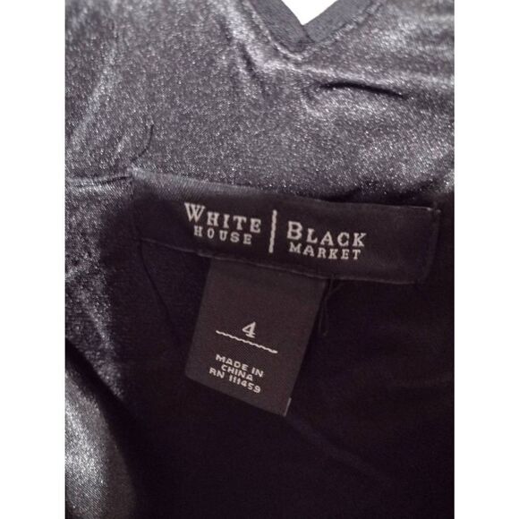 WHBM White House Black Market Size 4 Black Dress - Picture 2 of 4